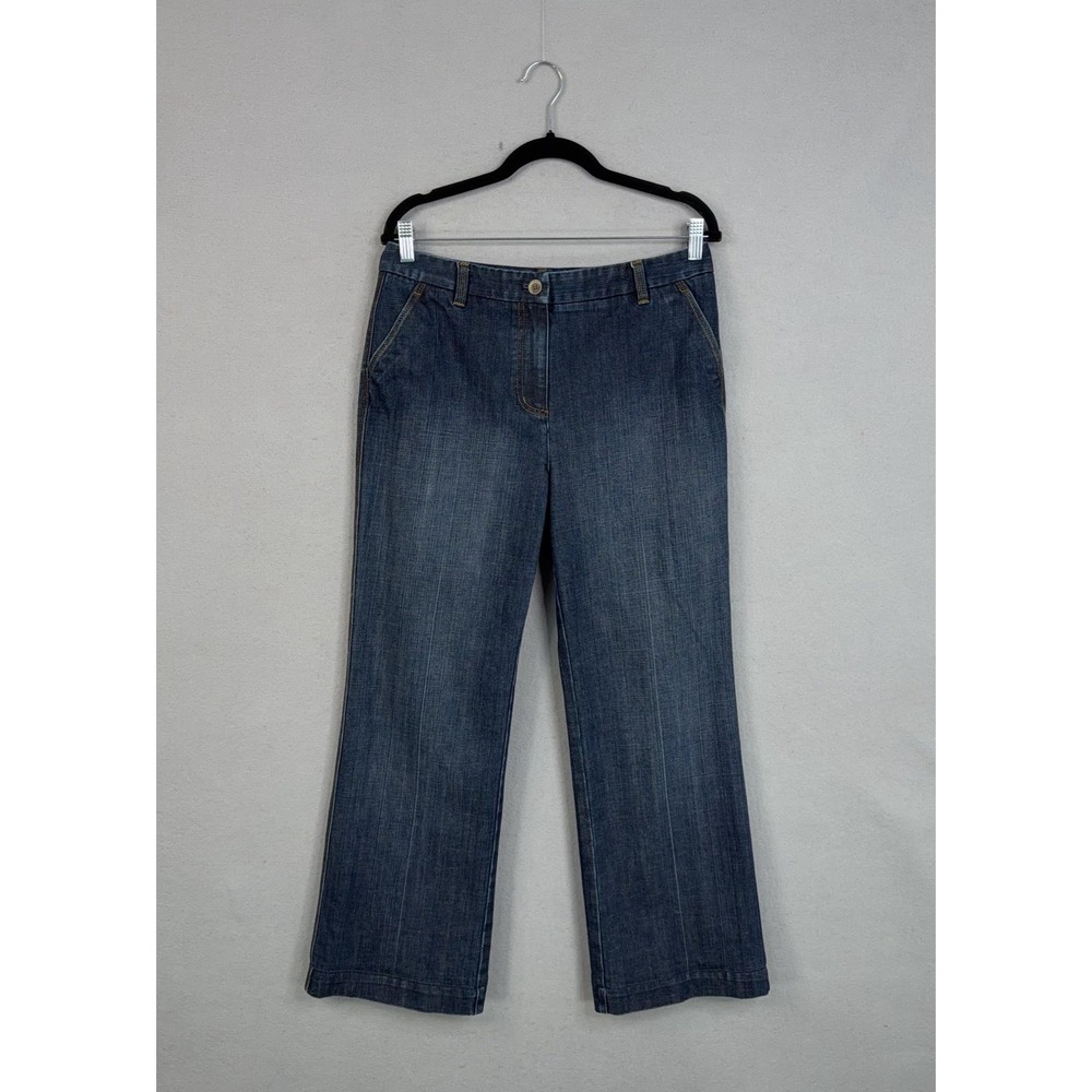 Vintage Talbots Jeans Womens 10 Blue High Rise Straight Leg Stretch Denim 90s